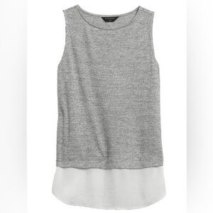 Banana Republic Heather Gray Layered Tank Top Size M